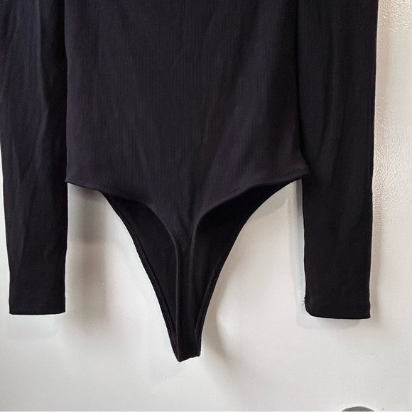 Wilfred Fortune Square Neck Puffed Sleeve Bodysuit Black - Picture 9 of 11